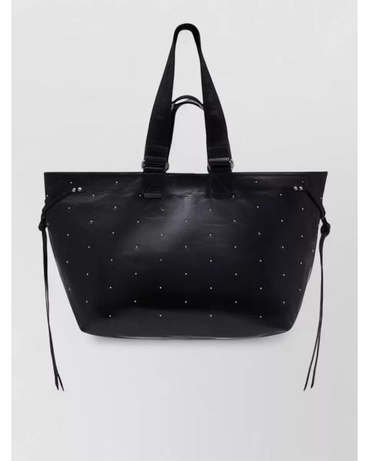 Isabel Marant Black Wardy Leather Tote Bag