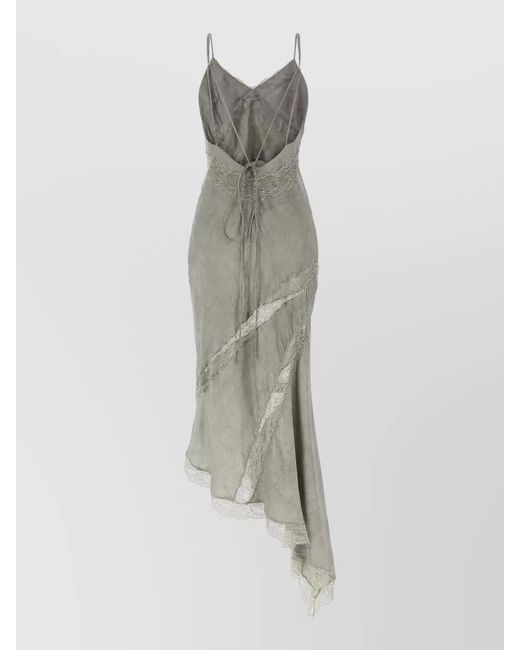 ANDAMANE White Viscose Midi Dress