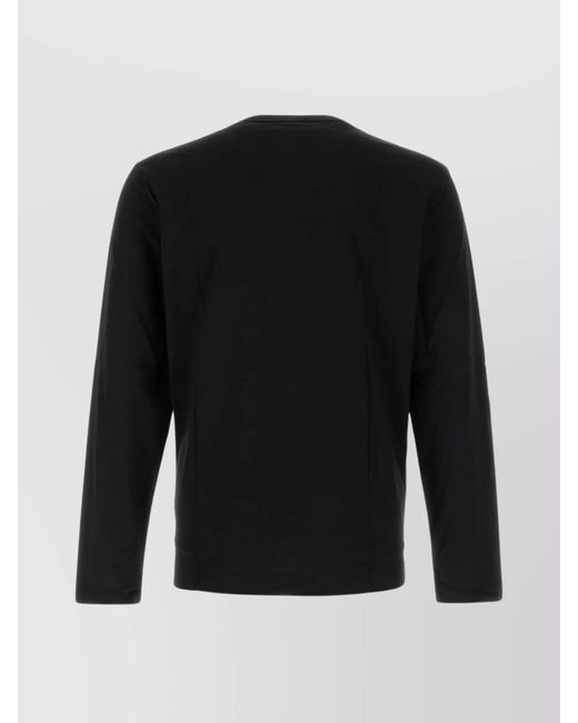 Dolce & Gabbana Black Crew Neck Long Sleeves Cotton T-Shirt for men