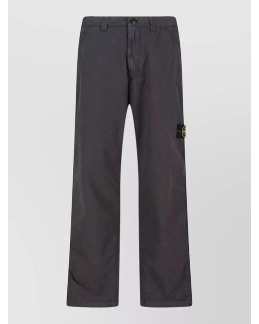 Stone Island Blue Regular Pants Side Pocket Back for men