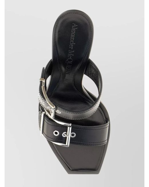 McQueen Multicolor Leather Stiletto Sandals