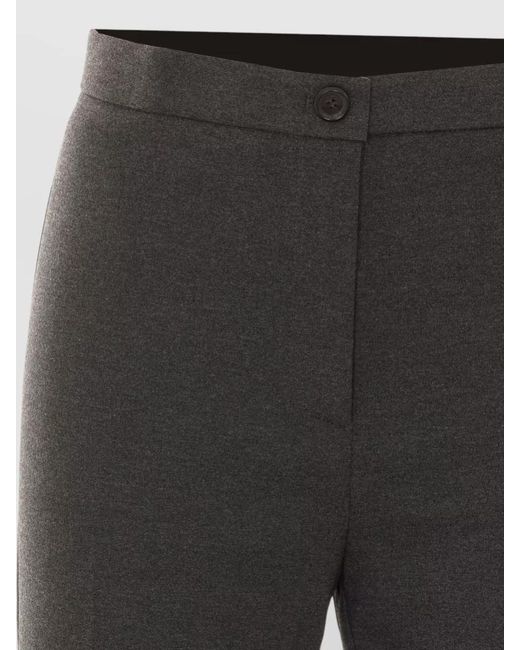 Pinko Gray Hulka Tailored Pants Belt Loops Side Pockets