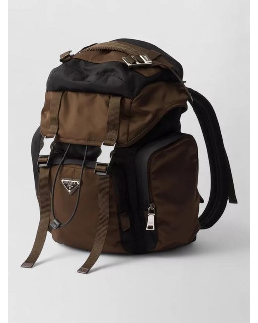Prada Black Re Nylon Backpack Trekking Style Design for men