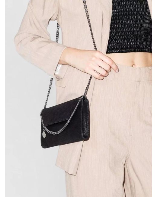 Stella McCartney Black Falabella Chain Wallet Cross-Body Bag