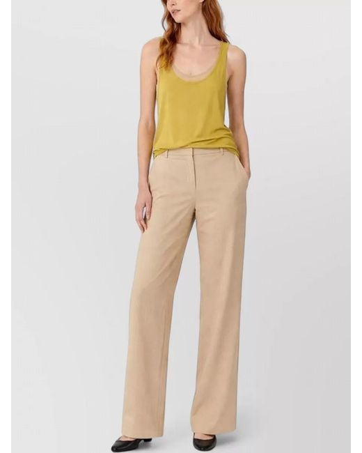 Paul Smith Yellow Rayon Scoop Neck Sleeveless Lounge Tank