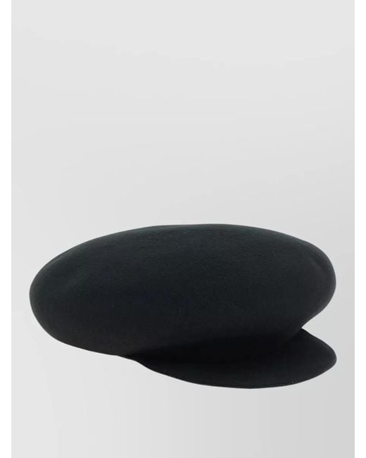 Yohji Yamamoto Black Wide Brim Round Shape Soft Texture Hat for men