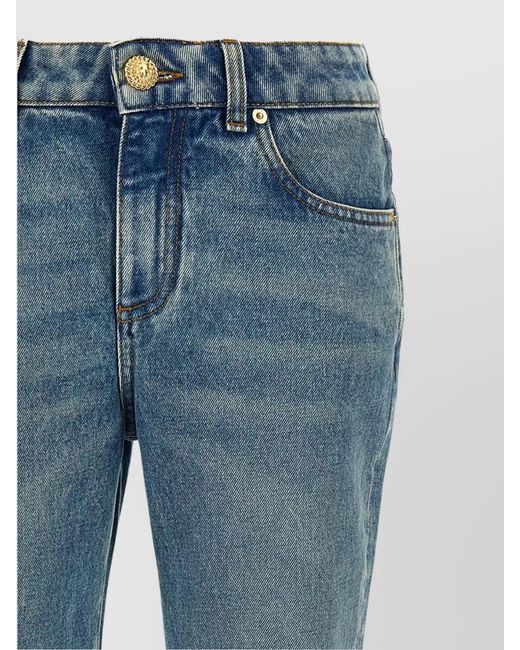 Balmain Blue Denim Flared Jeans