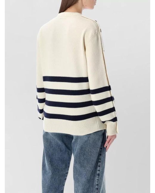 J.W. Anderson Blue Wool Striped Buttoned Jumper