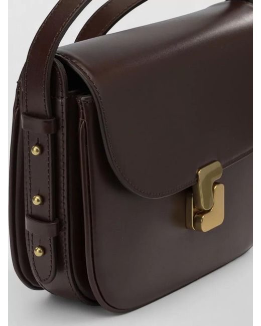 Soeur Brown Bellissima Leather Small Crossbody Bag