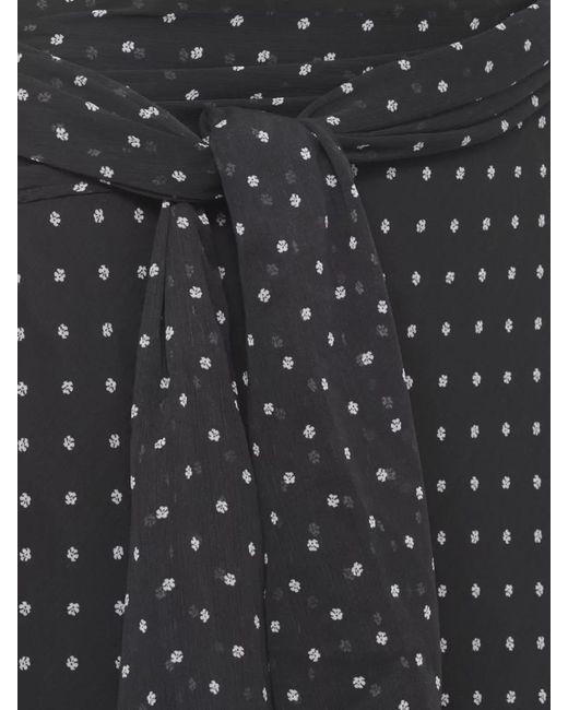 ROTATE BIRGER CHRISTENSEN Black Floral-Print Sleeveless High-Neck Maxi Dress