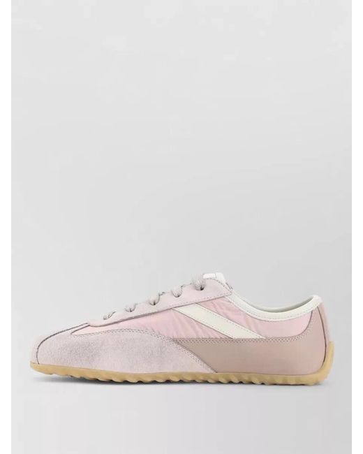 McQueen Pink Leather Lace-Up Sneakers