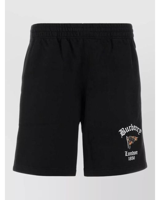 Burberry Black Cotton Chino Shorts for men