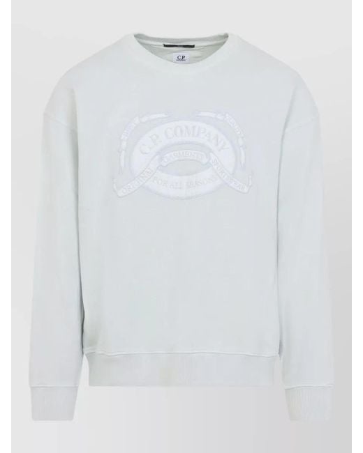 C P Company White Cp Company Cotton Sweatshirt Long Sleeves for men