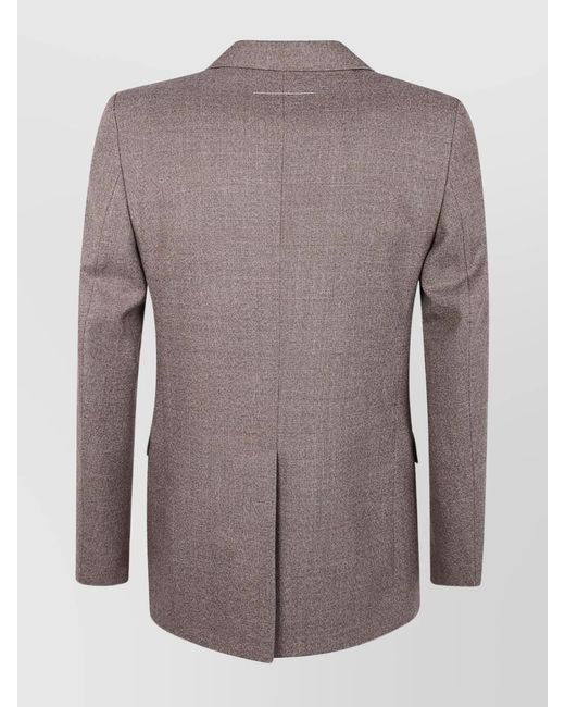 MM6 by Maison Margiela Brown Virgin Wool Blazer