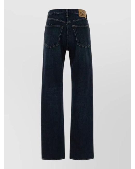 Prada Blue High Waist Straight Leg Denim Trousers
