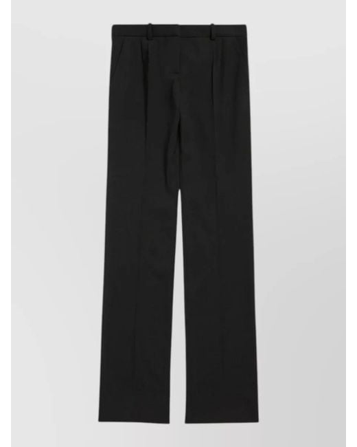 Balenciaga Black Tailored Straight Leg Trousers Nylon Silk