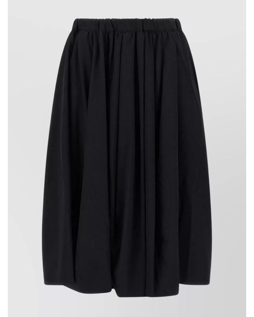 Comme des Garçons Blue Wool Full Skirt