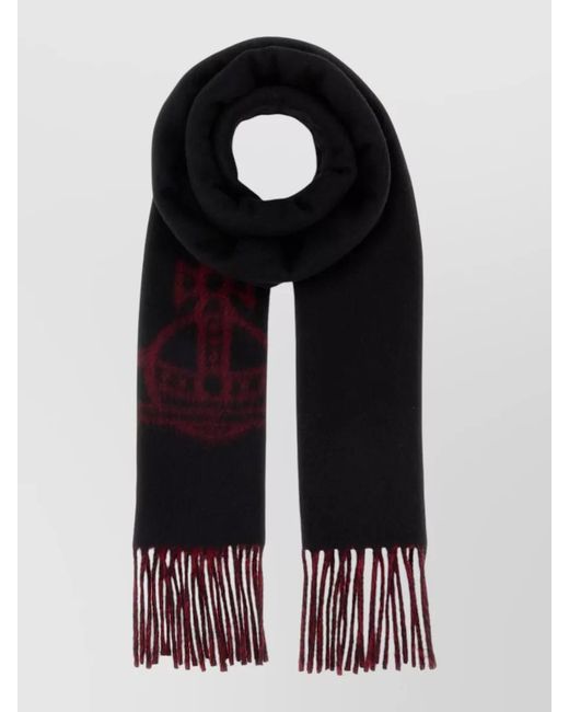 Vivienne Westwood Black Wool Scarf