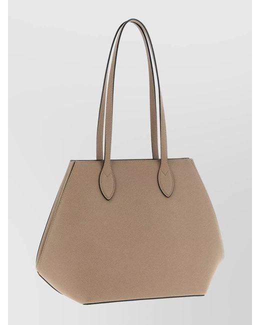 Valextra Natural Calfskin Leather Tote Bag