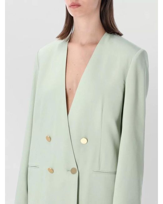 Alberta Ferretti Green Double Breasted Tailored Jacket Buttons