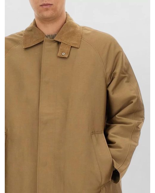 sunflower Natural Long Jacket Collar Detail Side Pockets for men