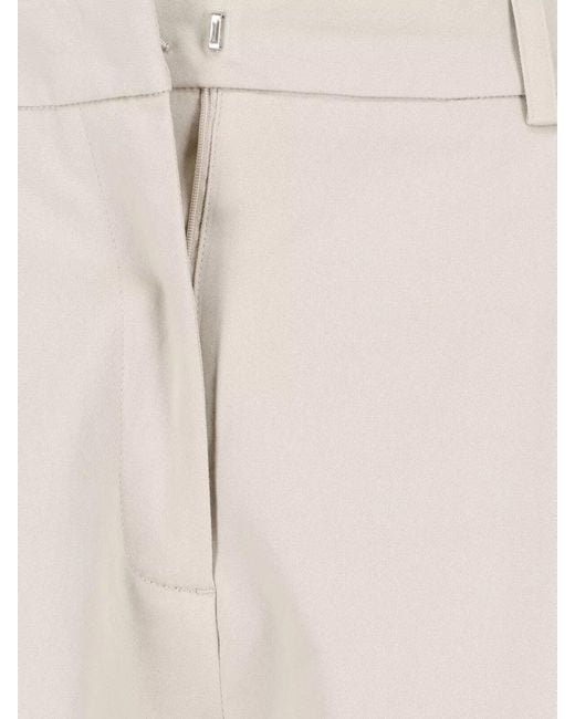 Frankie Shop Natural Straight Shorts Pleated Design Belt Loops Pockets