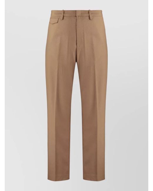 Dondup Natural Virgin Wool Tailored Trousers for men