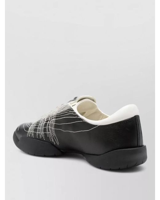 Y-3 Gray Lace Up Shoes Contrast Stitch Lightweight Sole for men