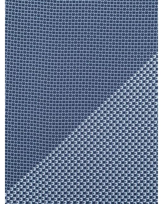 Ferragamo Blue Silk Pocket Square for men