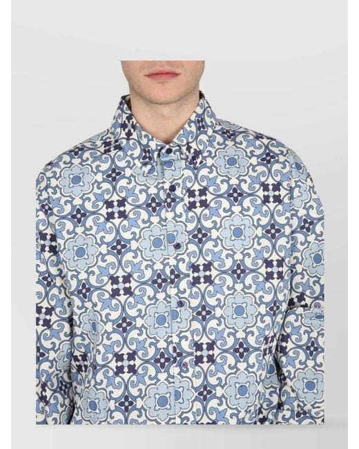 Drole de Monsieur Blue Cotton Shirt for men