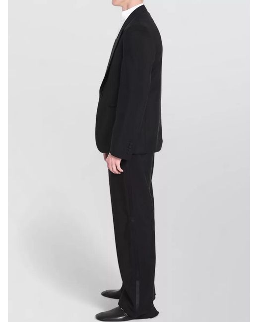 Gucci Black Mohair Wool Suit Straight Leg Mid Rise for men