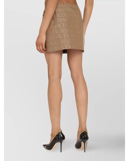 Versace Natural Jacquard Mini Skirt
