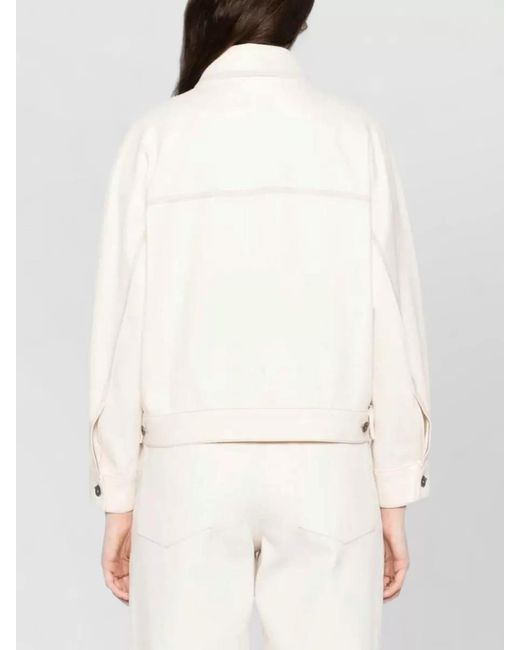 Max Mara Natural Denim Single Breasted Jacket