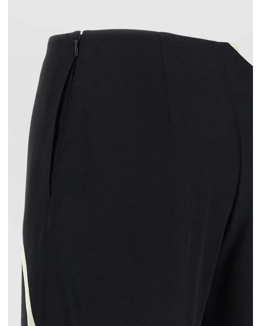 Alberta Ferretti Blue Cropped Trousers Wide Leg Color Block Design