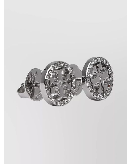 Tory Burch Metallic Crystal-Embellished Stud Earrings