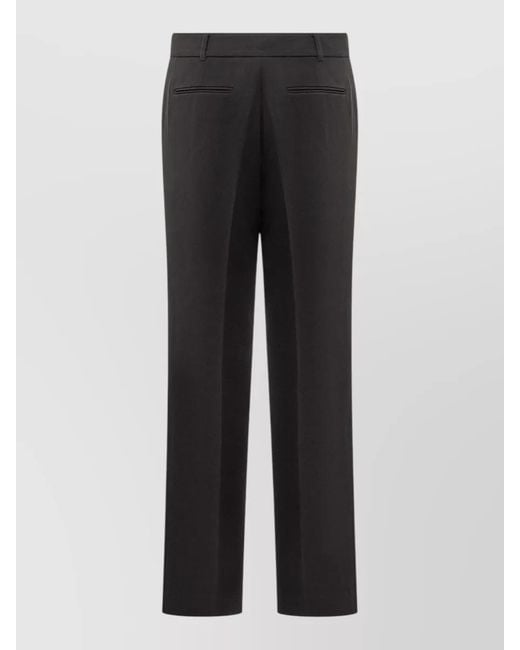 Michael Kors Black Straight Leg Pants Tailored Design Belt Loops