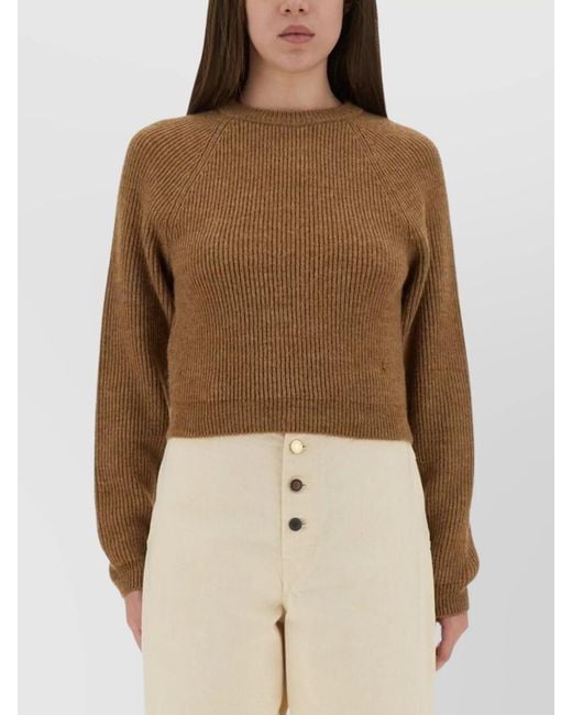 Moschino Natural Cropped Jumper