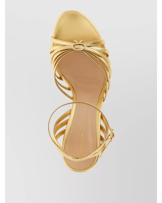 Gianvito Rossi Metallic Leather Sandals