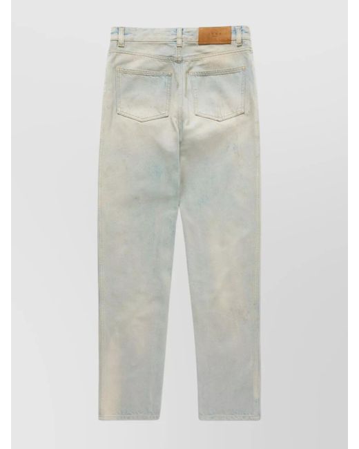 1989 STUDIO White Denim Straight-Leg Boyfriend Jeans