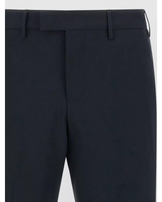 PT Torino Blue Master Tailored Pants Belt Loops Front Crease for men