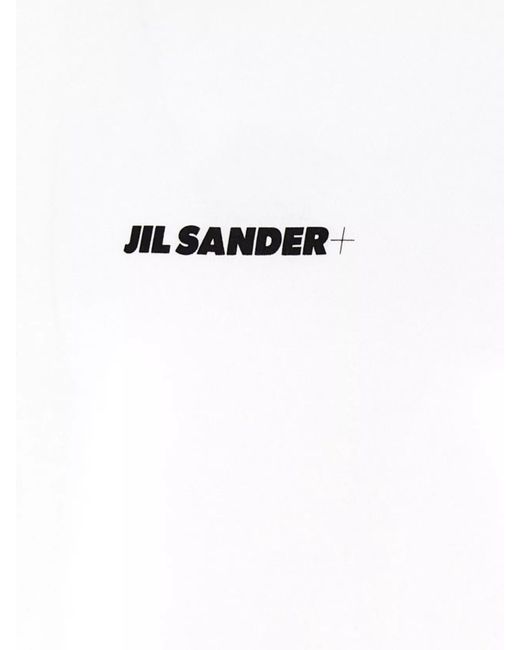 Jil Sander White Logo Print Short-Sleeve T-Shirt for men