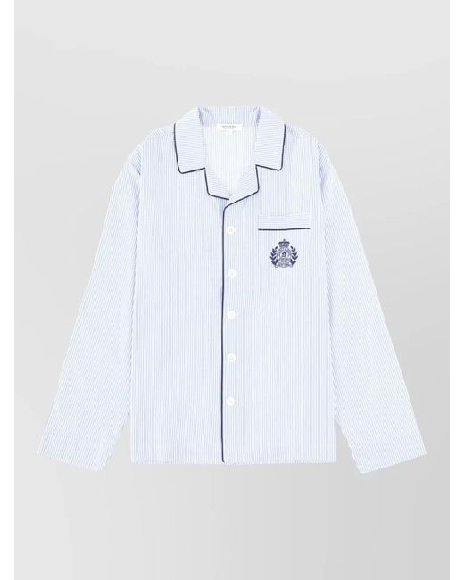 Sporty & Rich White Cotton Pajama Shirt