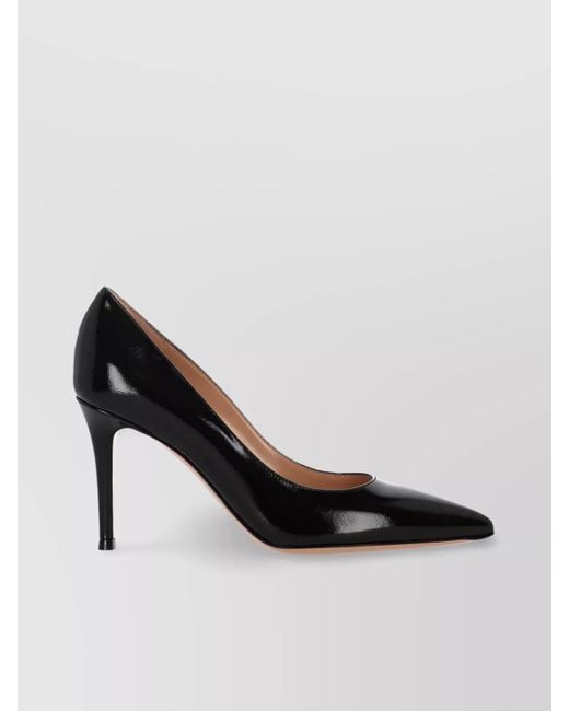 Gianvito Rossi Black 85 Patent Leather Stiletto Pumps