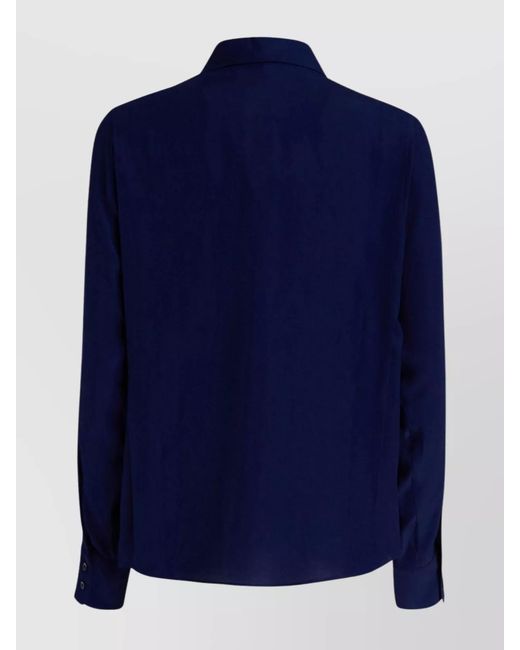 Rochas Blue Silk Shirt