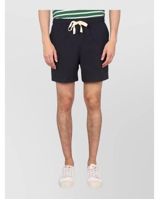 Howlin' By Morrison Blue Bermuda Shorts Elastic Waist Back Pocket for men