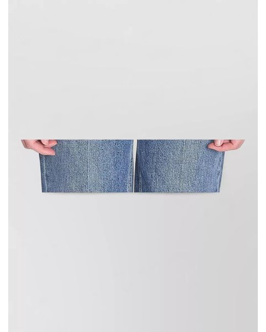 Dolce & Gabbana Blue Bouquet Print Cropped Cotton Shirt