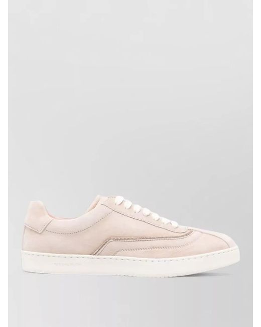 Fabiana Filippi Pink Suede Low-Top Sneakers