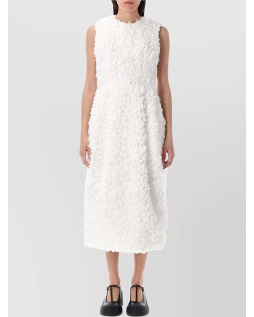 ワンピース COMME des GARCONS ORGANZA RICAMO FLOWER MIDI DRESS Comme des Garçons Organza Embroidered Flower Midi Dress in