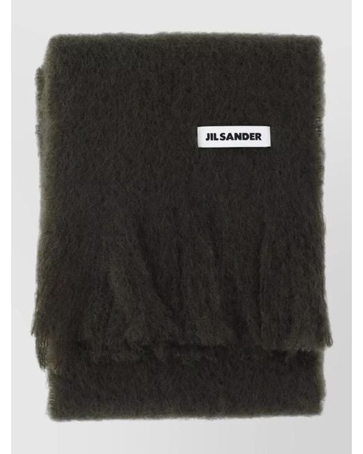 Jil Sander Multicolor Scarf Fringed Edges Soft Texture Accessory for men