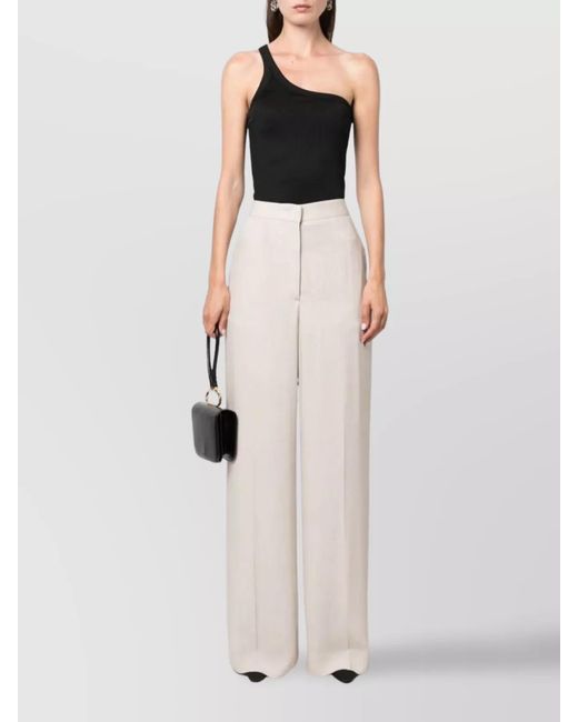 Fabiana Filippi White Viscose Wide-Leg Trousers